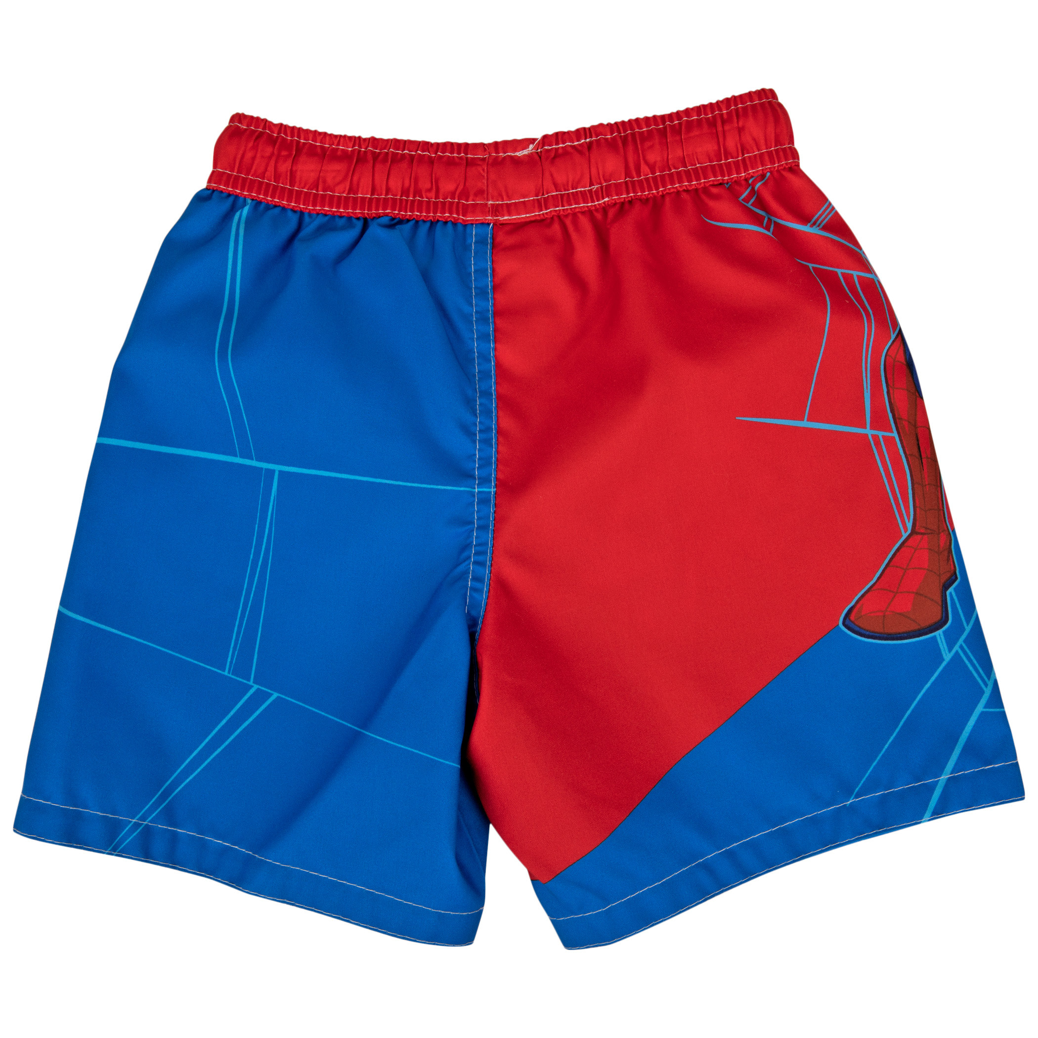 Spider-Man Character Webbing and Logo Toddler Swim Shorts